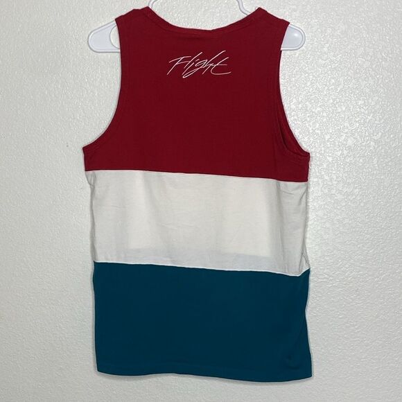 NIKE Air Jordan Rare Colorway Red/ White/Green Flight Tank Top with V Pocket M - Picture 5 of 6